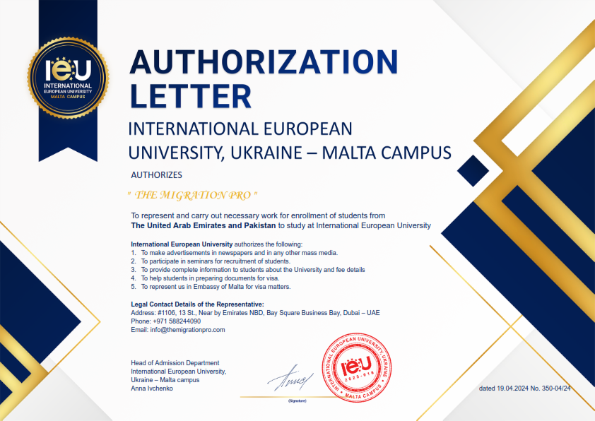 Authorization Letter for THE MIGRATION PRO_001